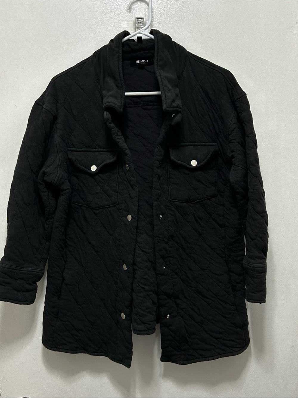 HEMISH Black‎ Quilted Lightweight Shirt Jacket